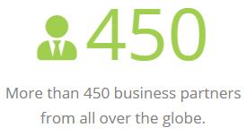 More than 450 business partners from all over the globe.